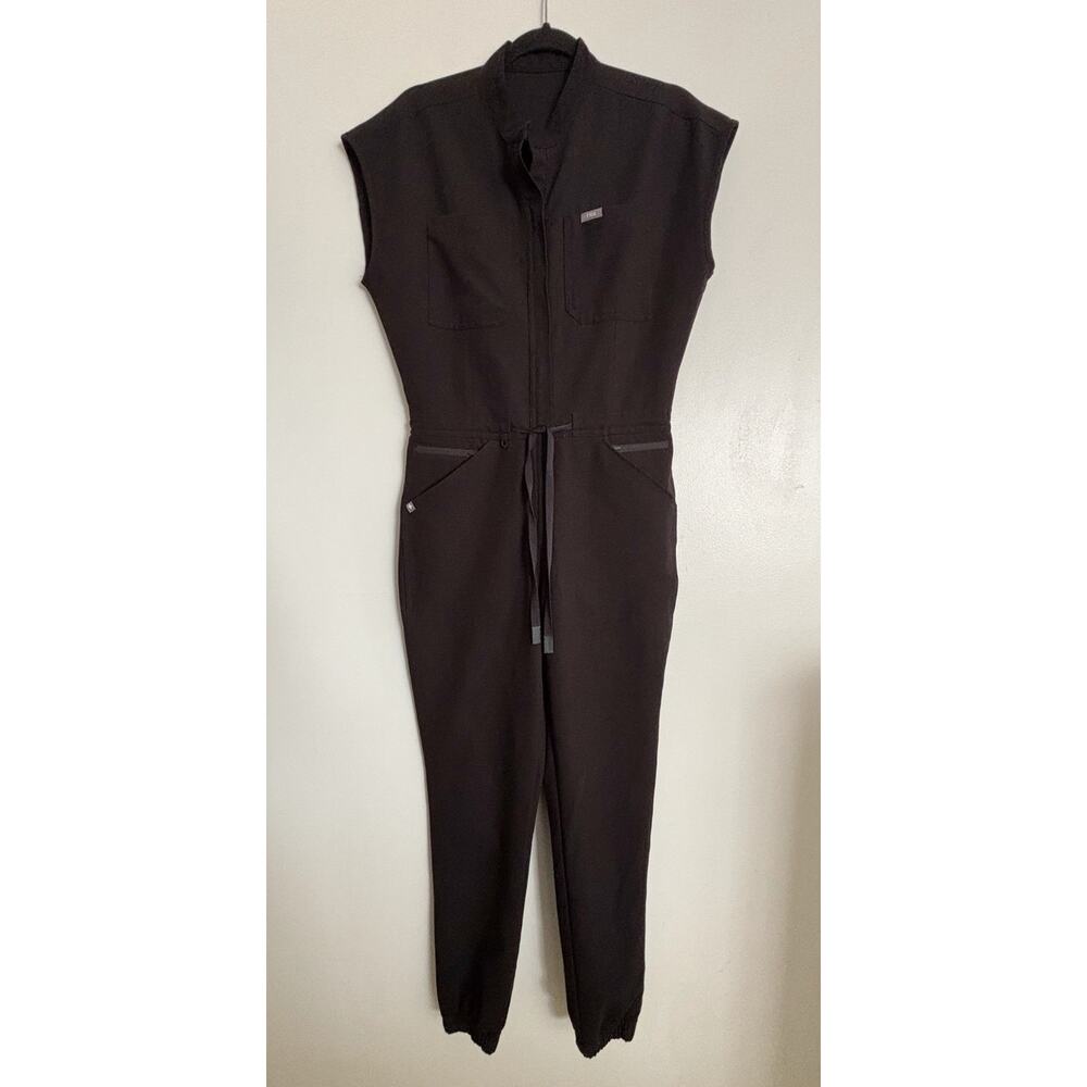 Black Figs Rafaela Cargo Scrub Jumpsuit S - Picture 2 of 9